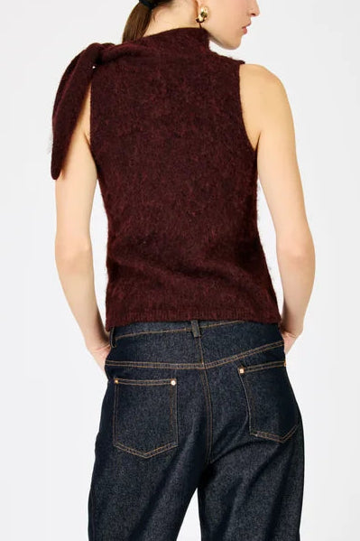 Line & Dot Belden Scarf Collared Knit Top