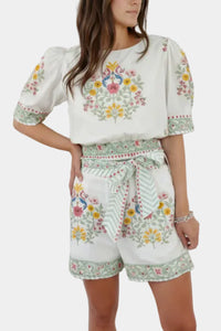 Nibi-MTK Liana Top and Maeve Mini Shorts Set
