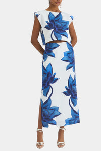 Beyond by Vera Piper Top & Amber Skirt Set in Lotus Indigo