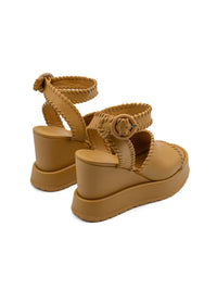 Paloma Barcelo Manun Nappa Ochre Sandals