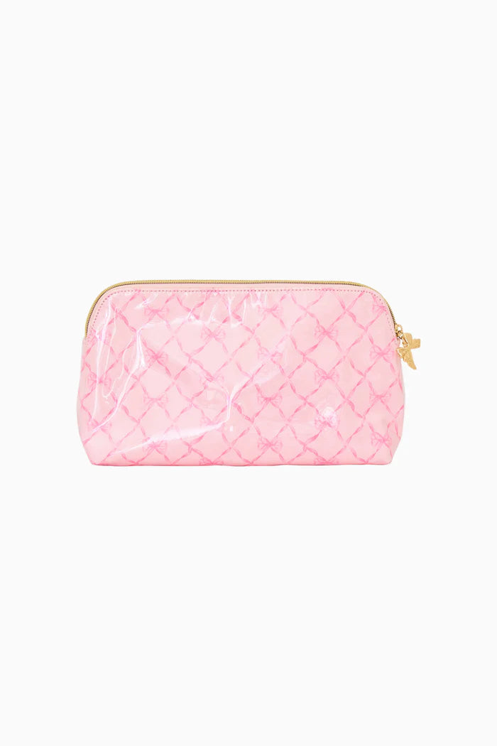Love Shack Fancy Medium Travel Pouch in Pink Peppermint