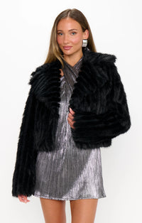 Show Me Your Mumu Salt Lake City Cropped Fur Jacket