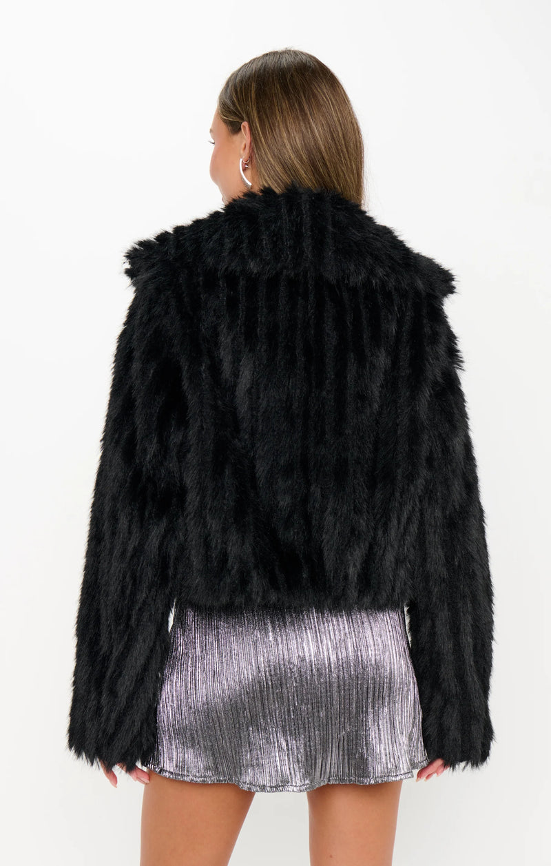 Show Me Your Mumu Salt Lake City Cropped Fur Jacket