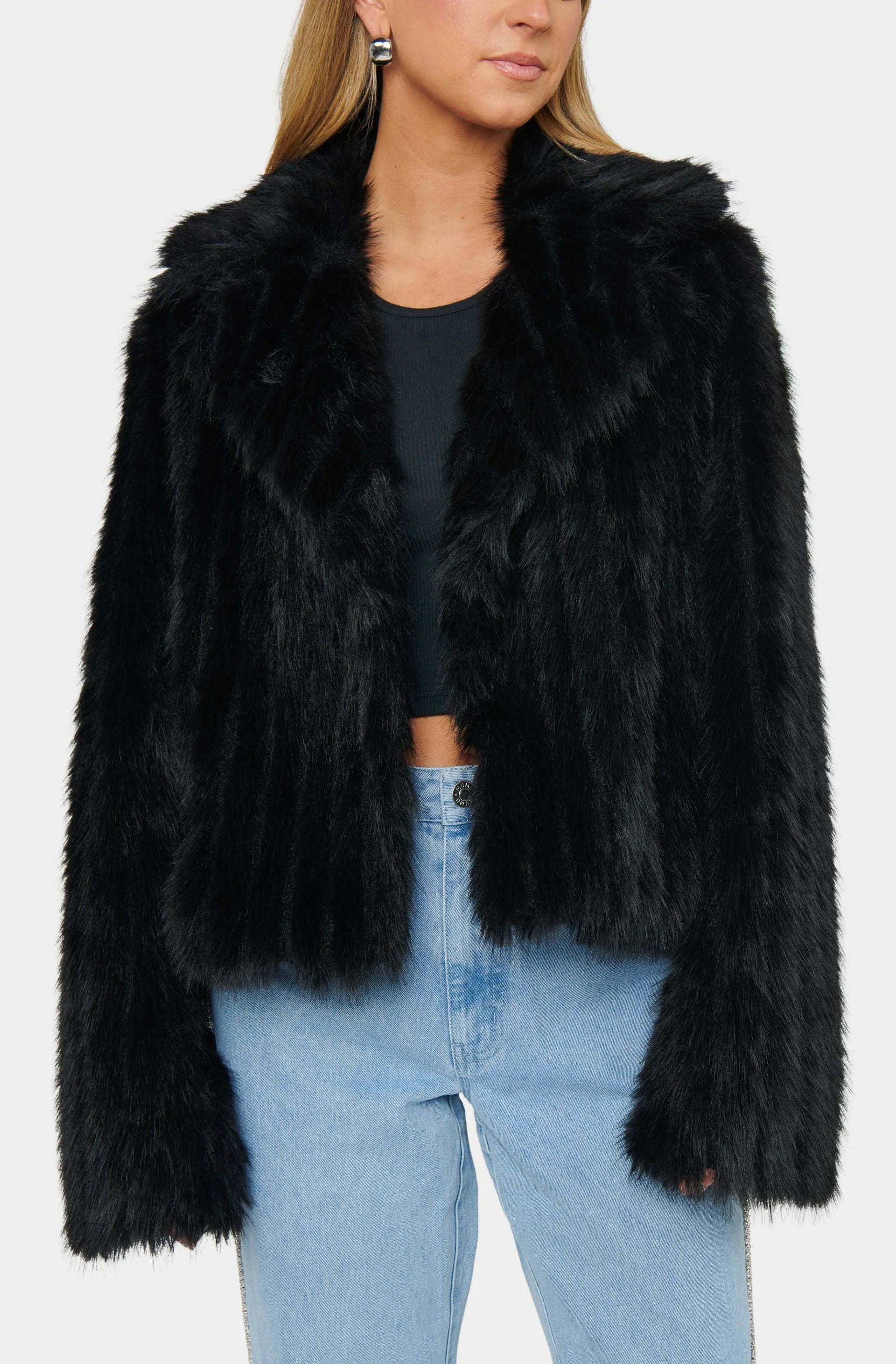 Show Me Your Mumu Salt Lake City Cropped Fur Jacket