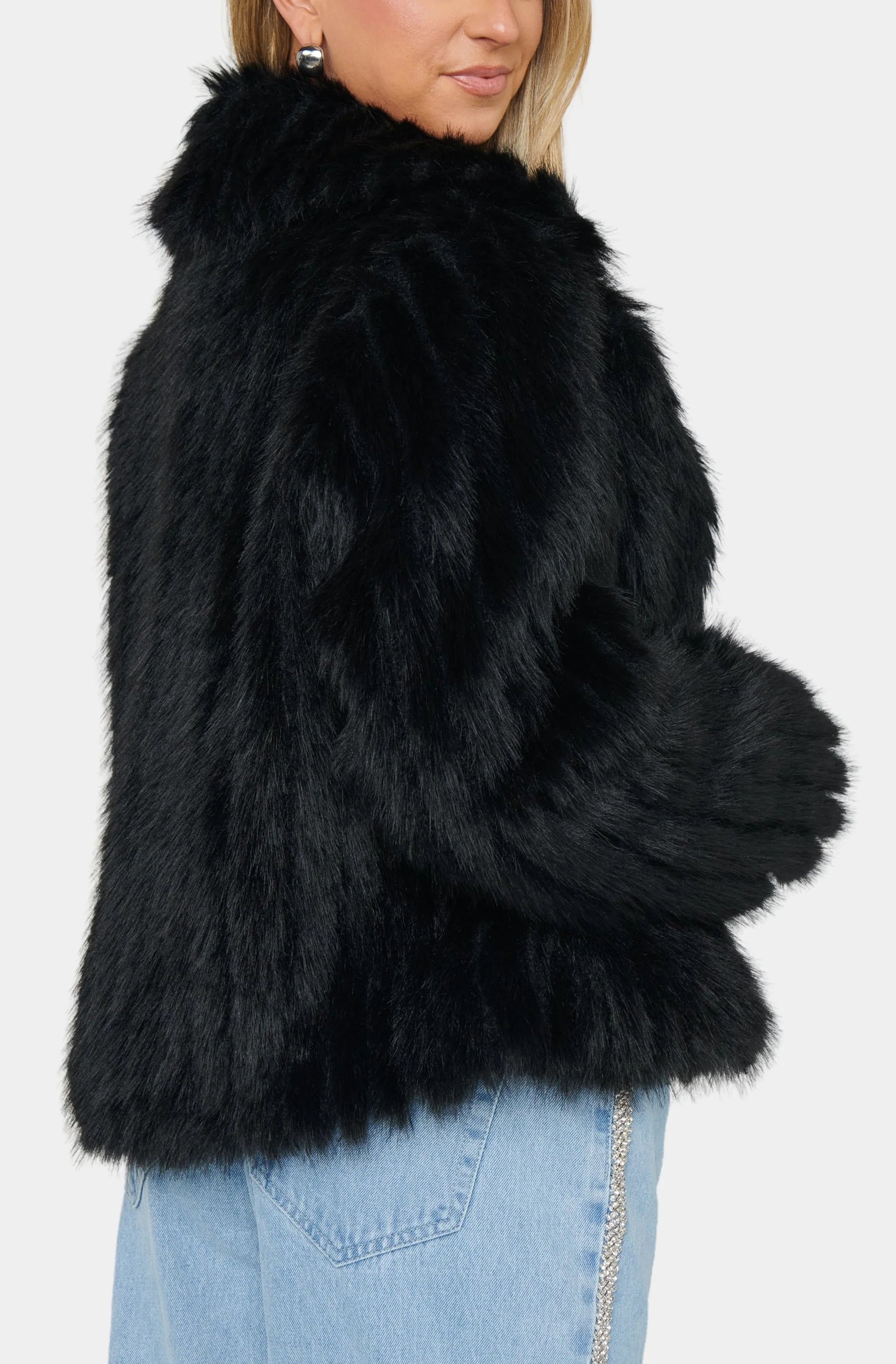 Show Me Your Mumu Salt Lake City Cropped Fur Jacket