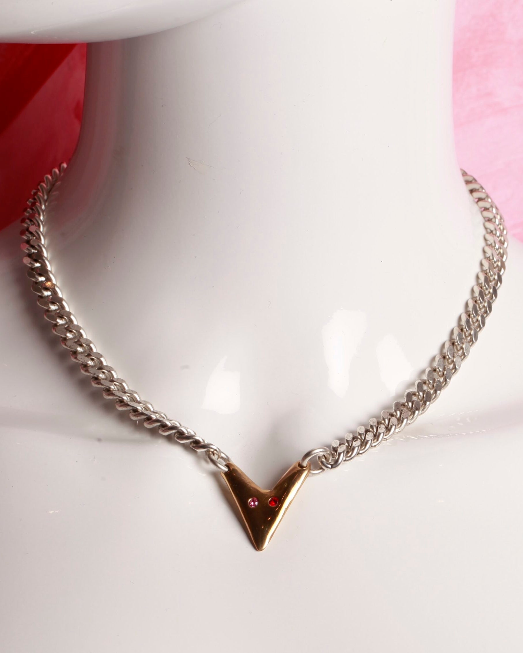 Ermine NY Big Heart Eyes Necklace
