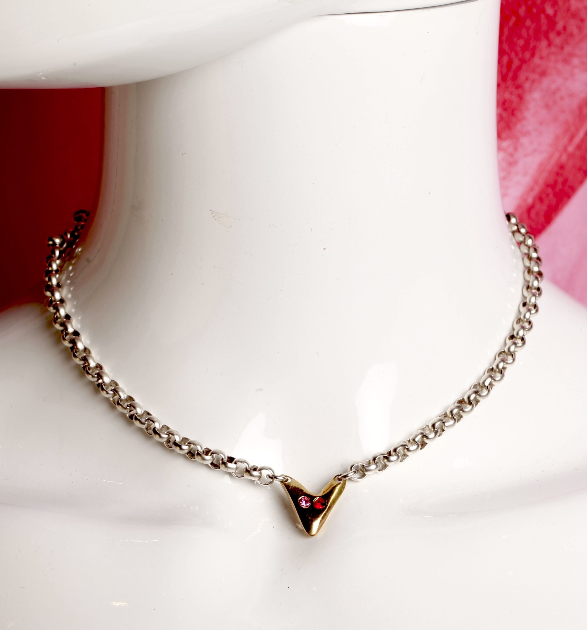 Ermine NY Mini Heart Eyes Necklace