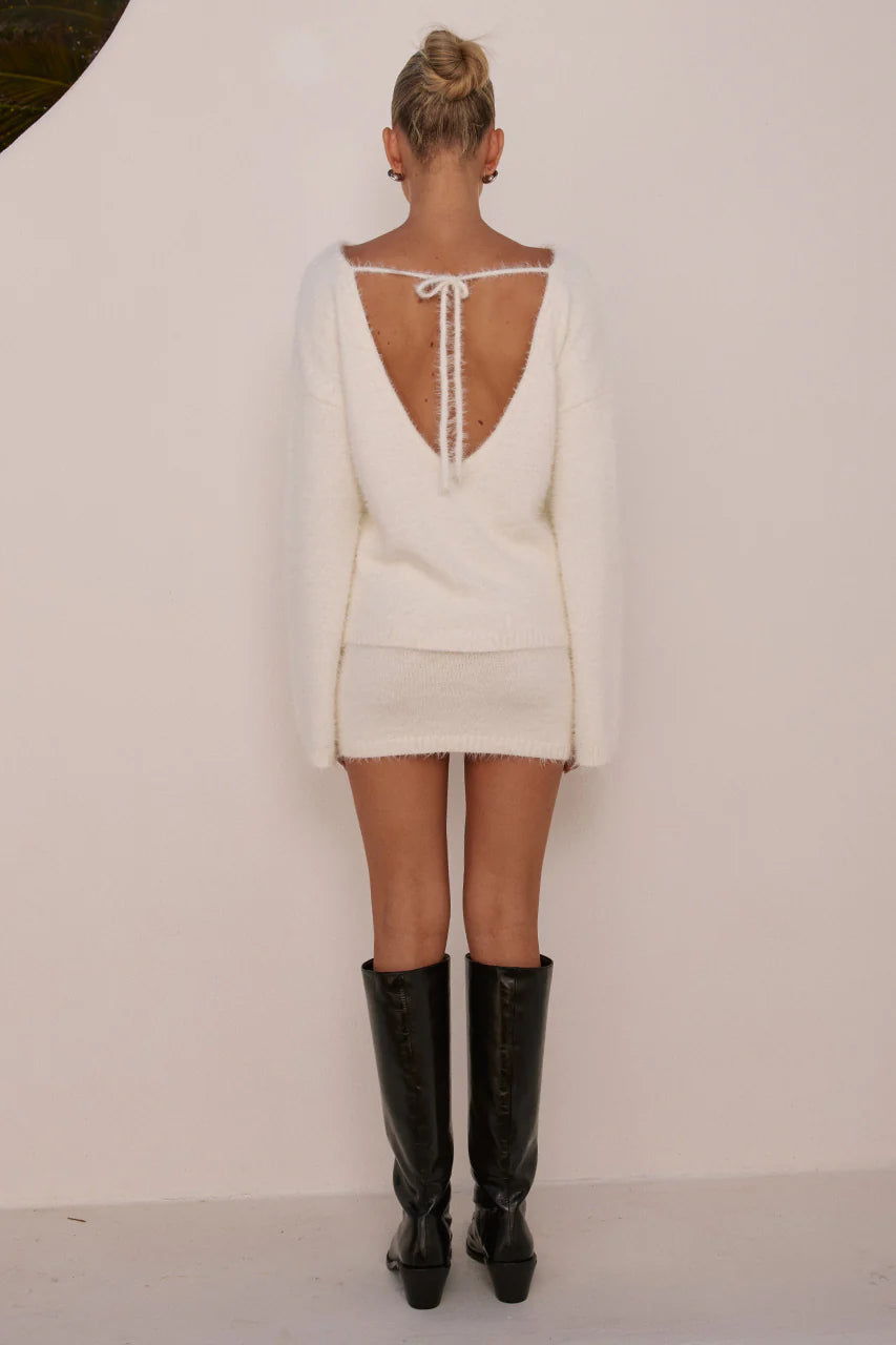 Runaway The Label Mikayla Knit Top & Mini Skirt Set