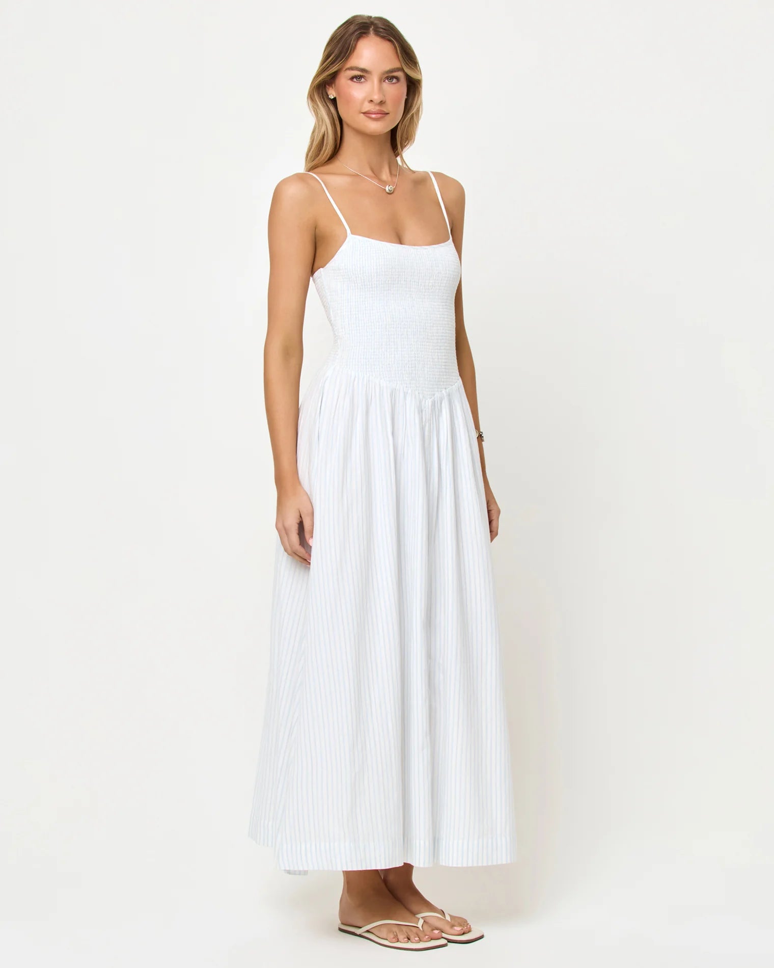 LSPACE Misha Midi Pebble Blue Stripe