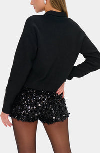 Show Me Your Mumu Maggie Cardigan in Black Knit
