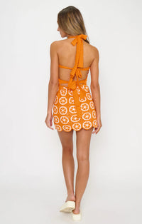 Show Me Your Mumu Happy Halter Crochet Mini Dress