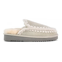MOU Eskimo Suede Slipper in Silver Birch