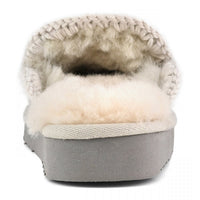 MOU Eskimo Suede Slipper in Silver Birch