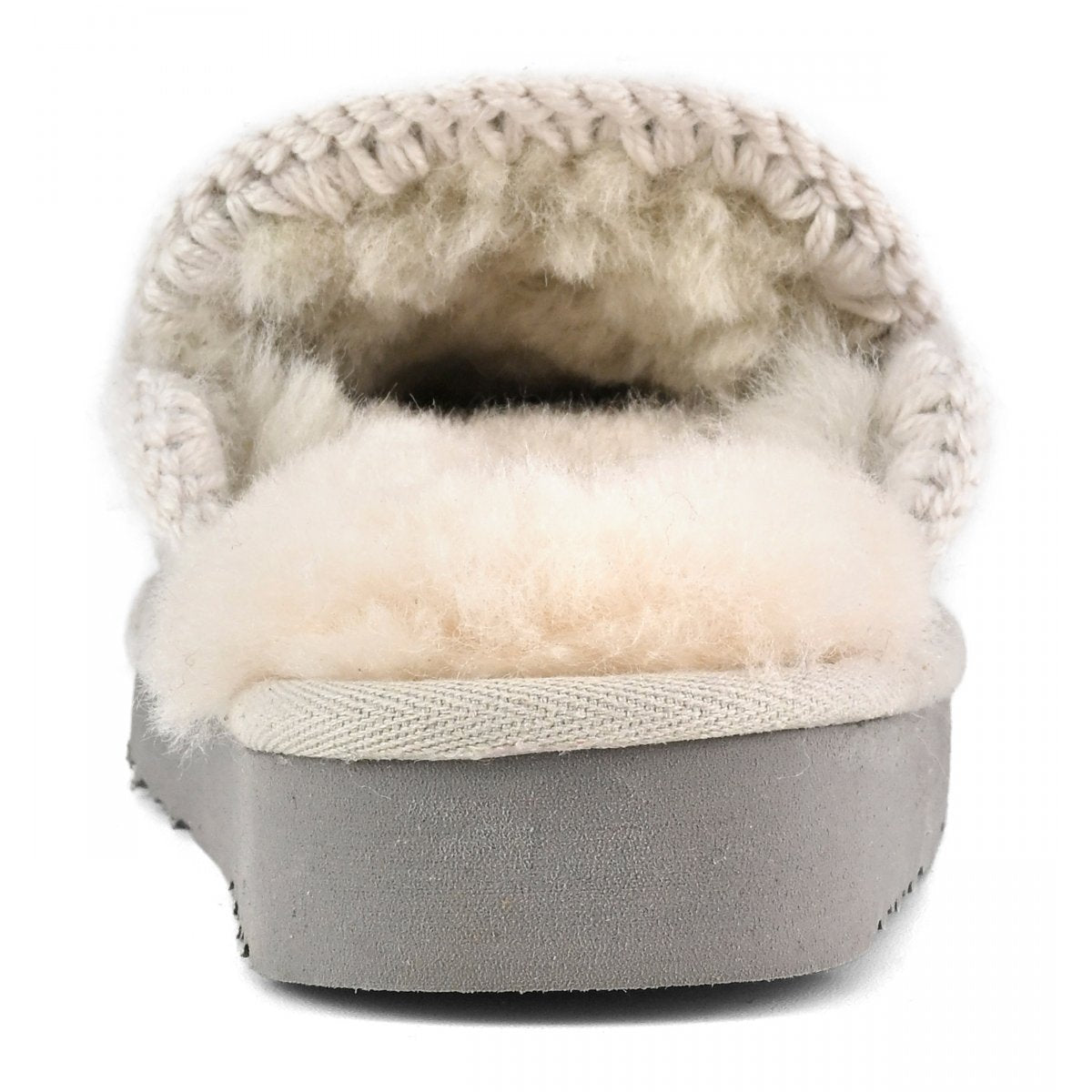 MOU Eskimo Suede Slipper in Silver Birch