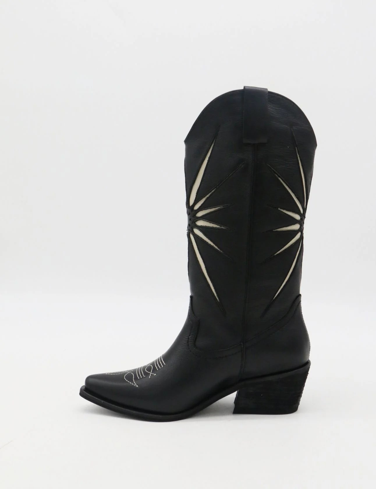 Stivali NY Moonrise Western Cowboy Boots in Black