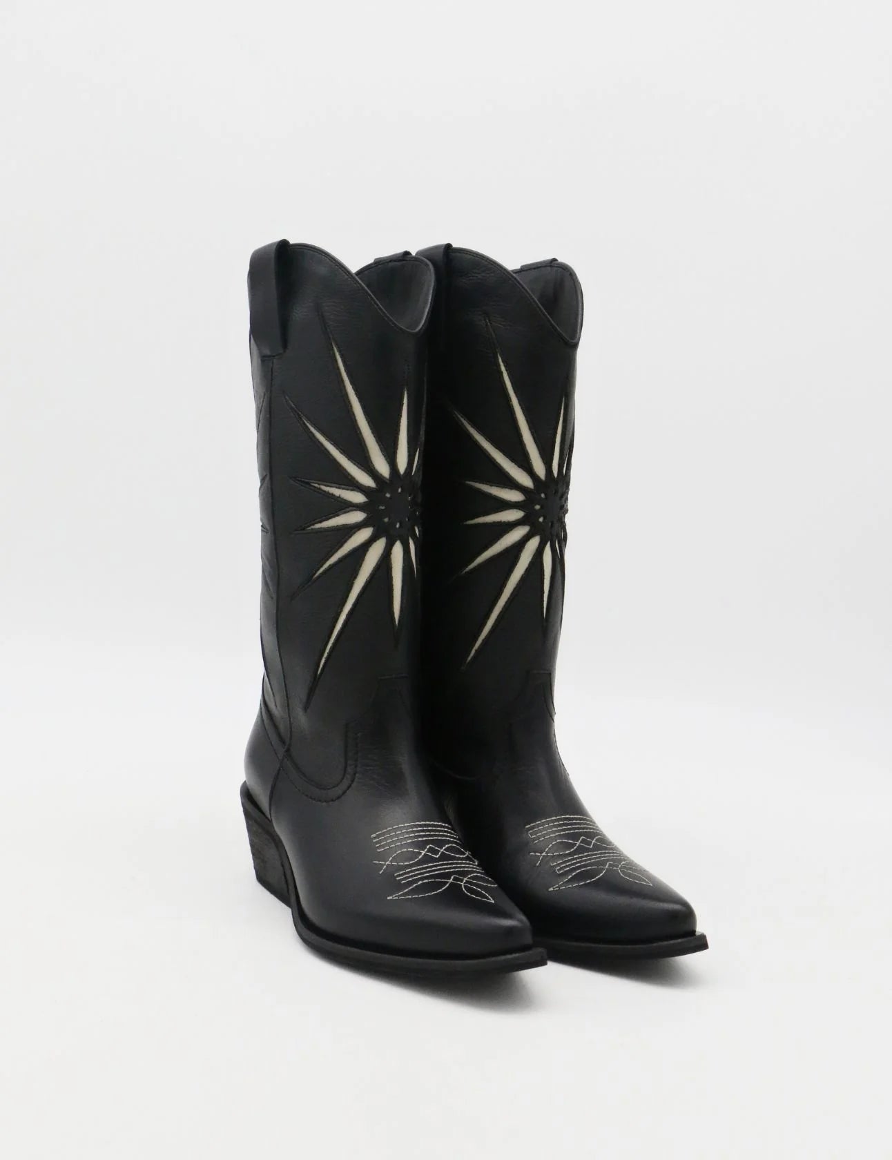 Stivali NY Moonrise Western Cowboy Boots in Black