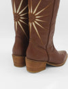 Stivali NY Moonrise Western Cowboy Boots in Brown Leather