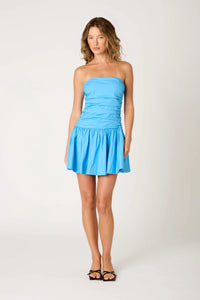 NIA Currant Dress in Capri Blue