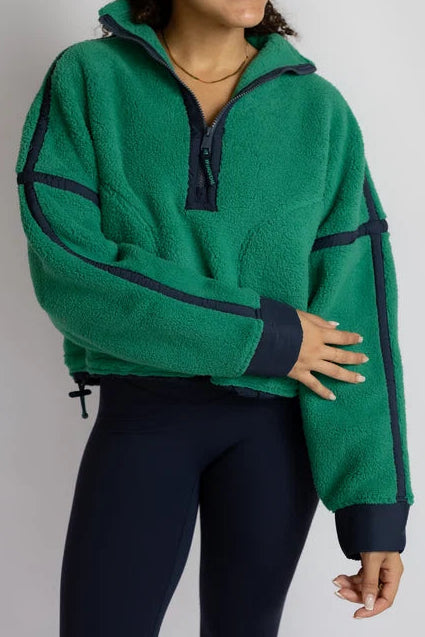 FP Movement Mountain High Half-Zip Fleece in Green Glow
