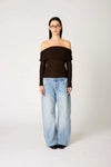 NIA Zinnia Sweater in Espresso