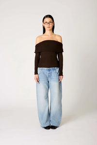 NIA Zinnia Sweater in Espresso