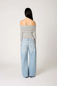 NIA Islay Sweater in Heather Grey