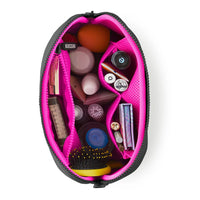 KUSSHI Neoprene Makeup Bag in Black/Pink