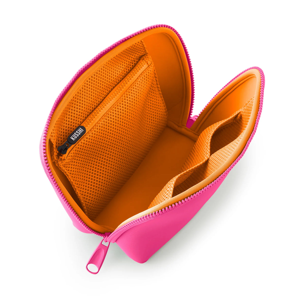KUSSHI Neoprene Makeup Bag in French Pink/Sherbert