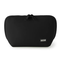KUSSHI Neoprene Makeup Bag in Black/Pink