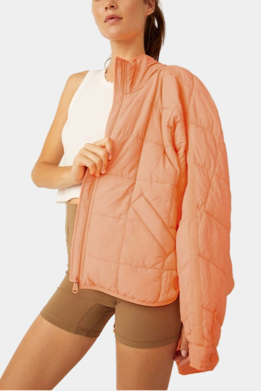 FP Movement Pippa Packable Puffer Jacket in Frosted Peach