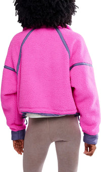 FP Movement Mountain High Half-Zip Fleece in Fuchsia Flirt