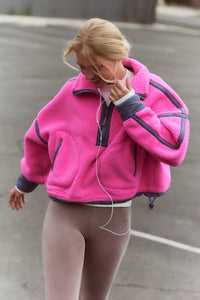 FP Movement Mountain High Half-Zip Fleece in Fuchsia Flirt
