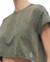 FP Movement Hot Shot Cropped Tee in Ivy