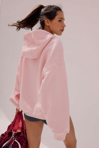 FP Movement Final Call Zip Up Hoodie in Pinky Fuchsia