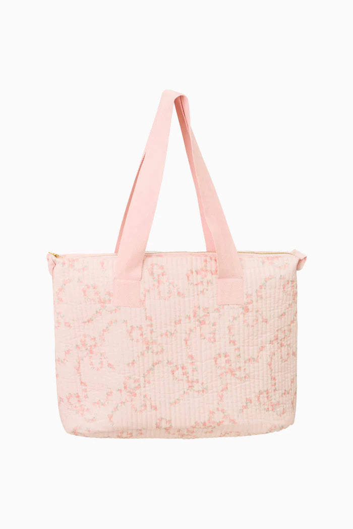 Love Shack Fancy Oran Weekender Bag in Apple Blossom