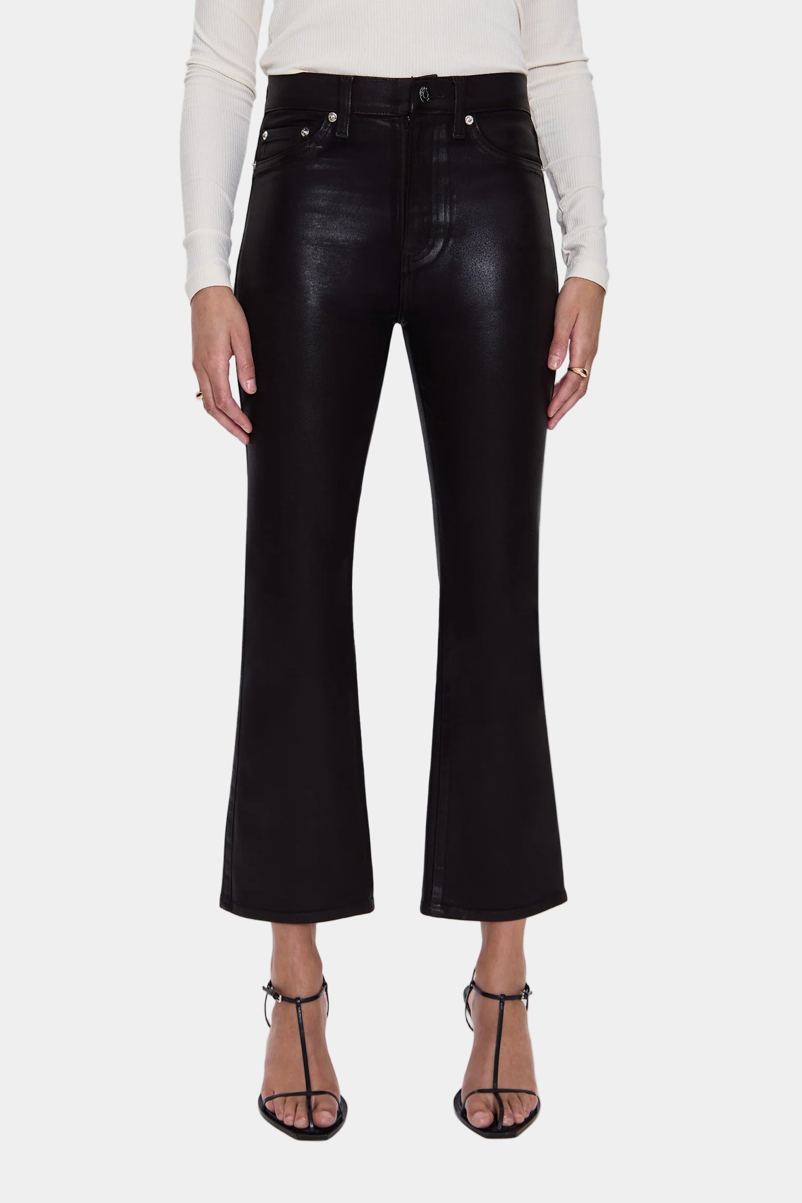 Pistola Lennon Coated High Rise Crop Boot Jeans