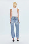 Pistola Lexi Mid Rise Bowed Straight Jeans in Bowie