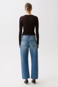 Pistola Lexi Mid Rise Bowed Straight Jeans in Star Studded
