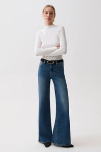 Pistola Vivian Mid Rise Wide Leg Jean