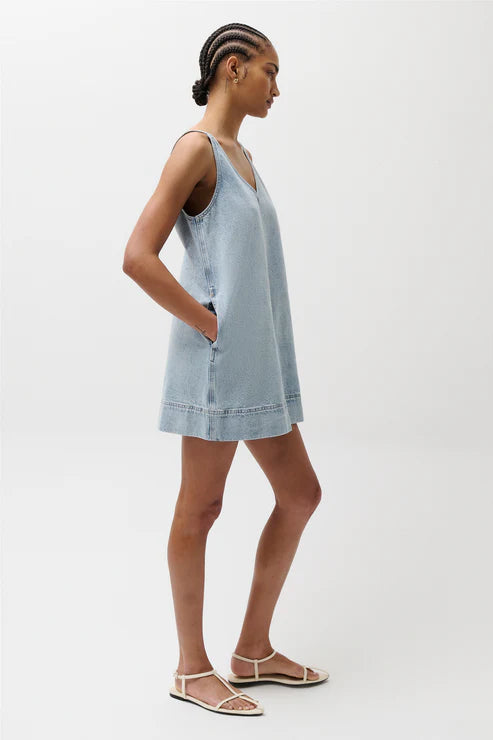 Pistola Tavi Pop Over Denim Mini Dress
