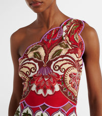 FARM Rio Odara Red Scallops Top & Midi Skirt Set