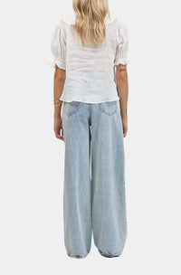 A.Ren Robine Ruffle Top in Off White