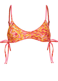 Maaji Water Blossom Portico Lace Up Bikini Top