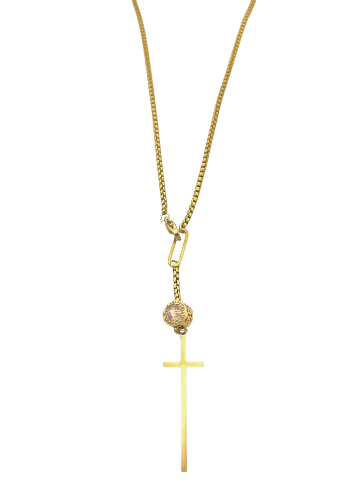 Gina Carmen Cross Drop Necklace