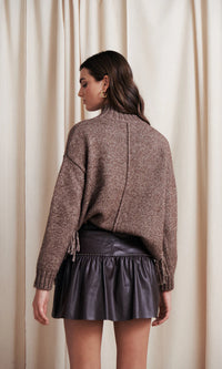 Saylor Pippi Faux Leather Mini Skirt
