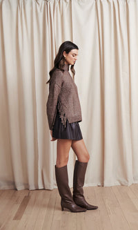 Saylor Pippi Faux Leather Mini Skirt