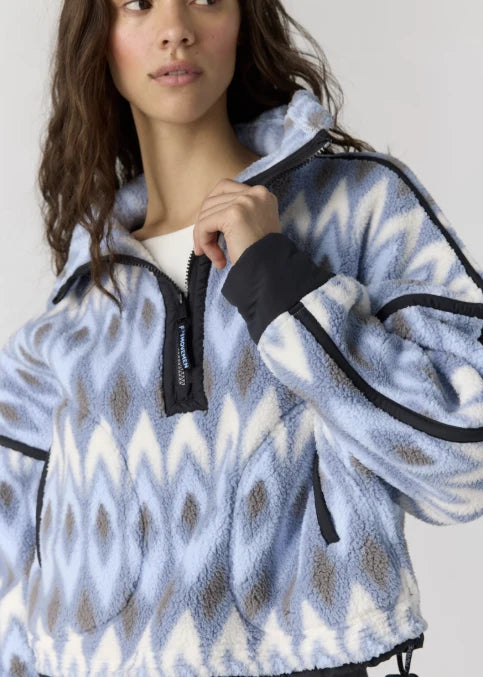 FP Movement Printed Mountain High Half-Zip Fleece in Argyle