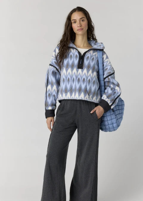 FP Movement Printed Mountain High Half-Zip Fleece in Argyle