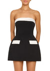 Amanda Uprichard Lucienne Skort Romper in Black Ivory