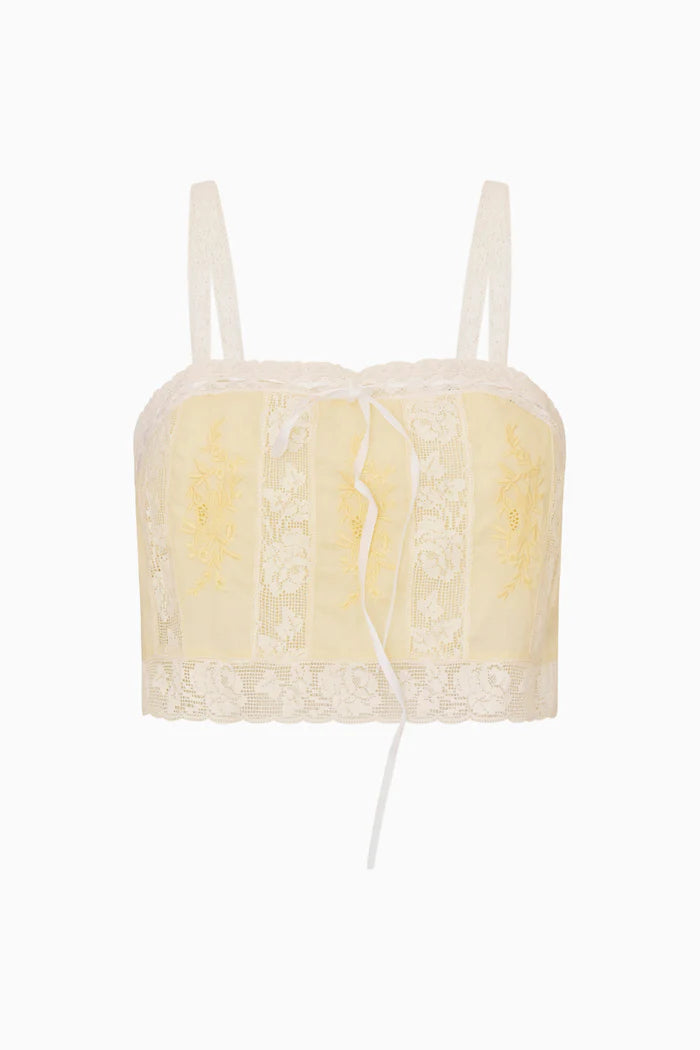 Love Shack Fancy Quince Victorian Crop Top
